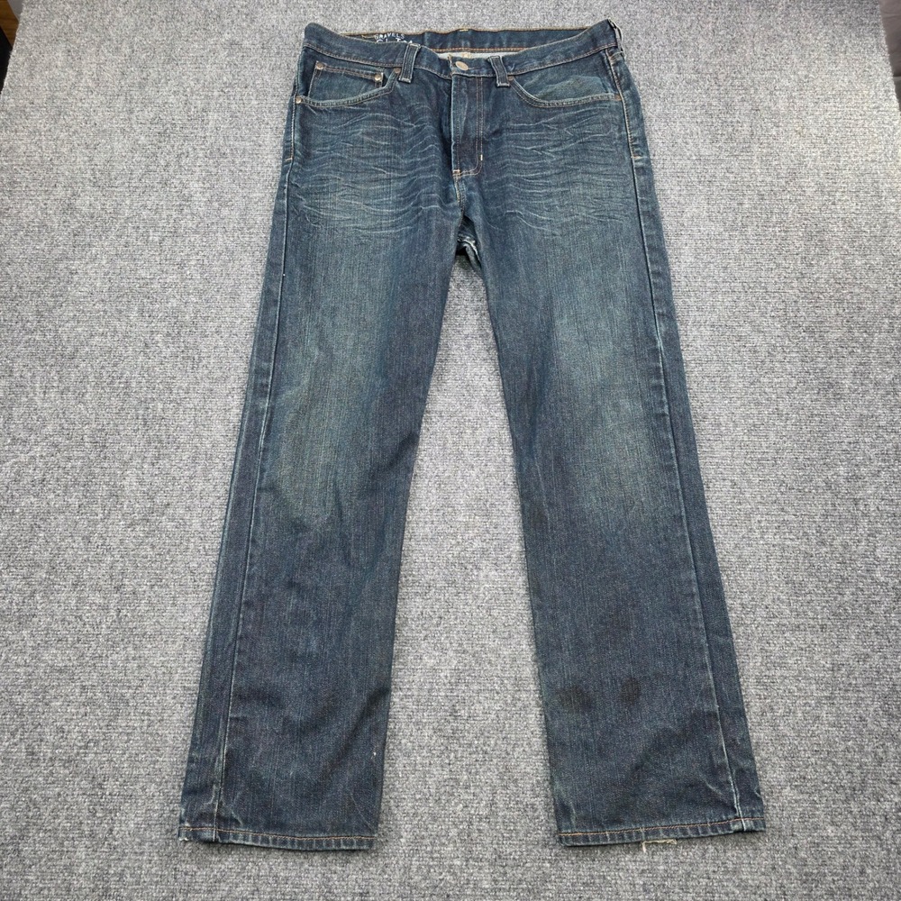 Bullhead Mens Jeans 34x30 Y2K Straight Leg Dark Wash‎ 100% Cotton Denim PacSun